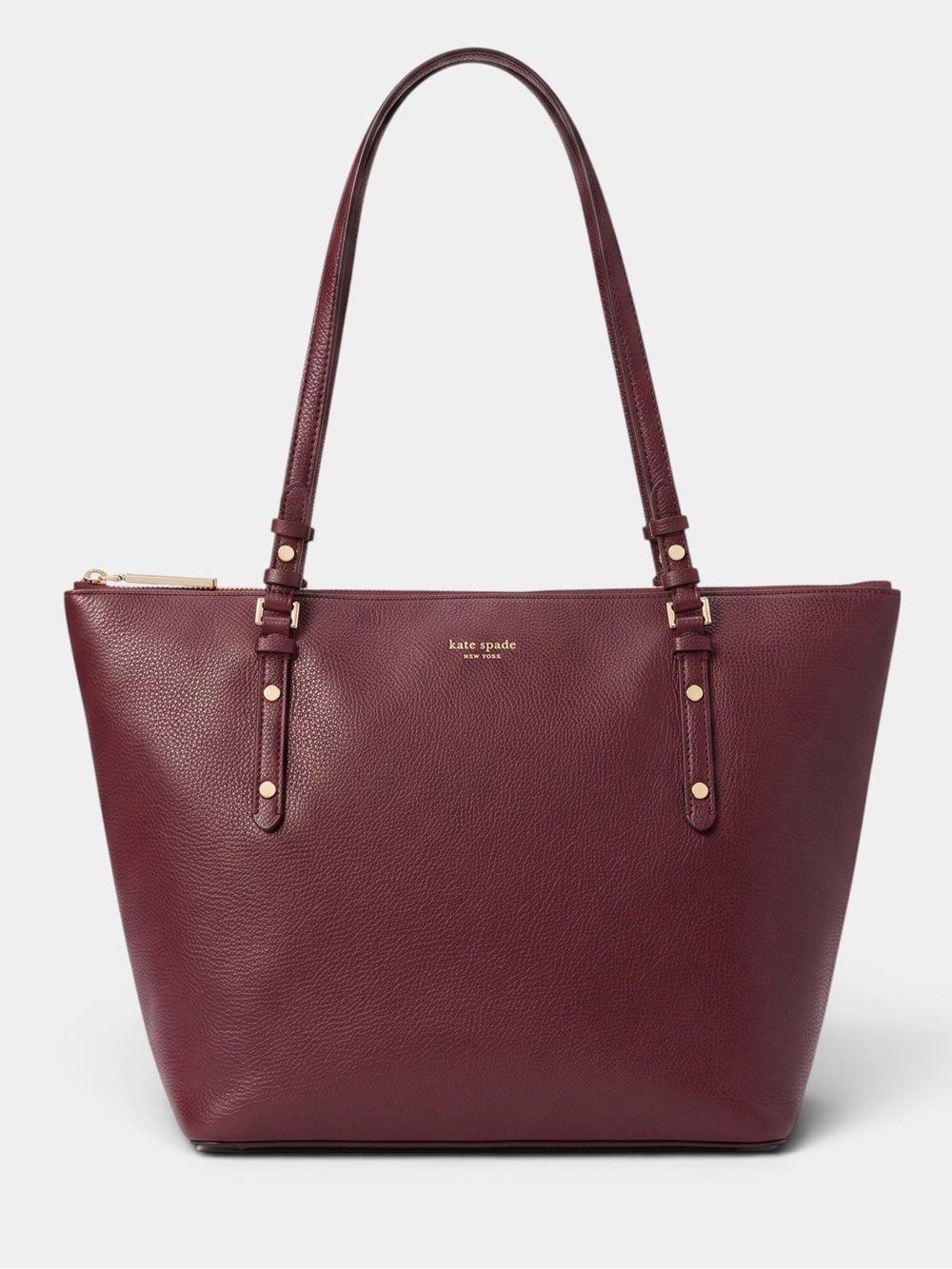 Kate Spade Polly Cherrywood Pebbled Leather Large Tote EUC
